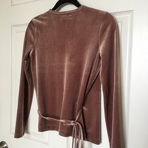 MADEWELL VELVET WRAP LONG SLEEVE SHIRT IN SZ XXS - Picture 6 of 6